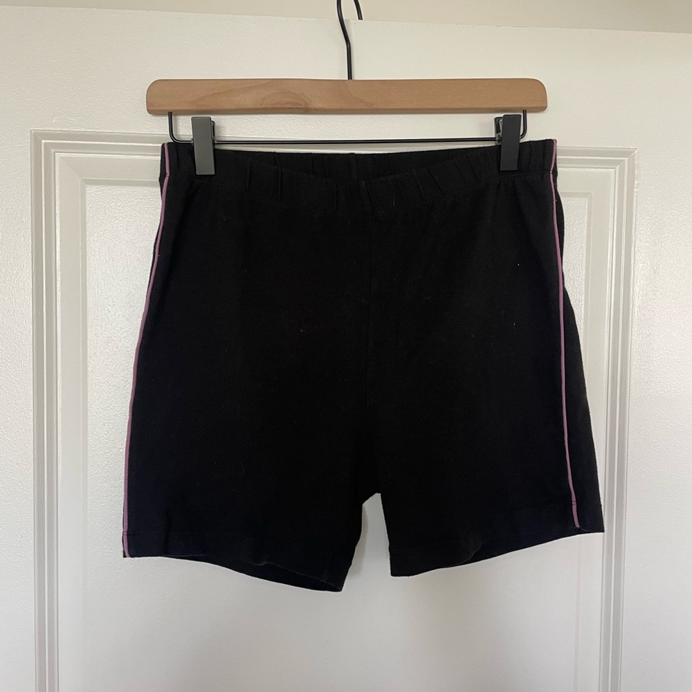 Danskin Black Bike Shorts with Pink Accent